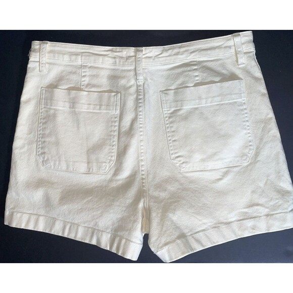 Madewell Women's Emmett High Rise Shorts Ivory Denim NWT Off-white 32 NEW - Picture 2 of 15